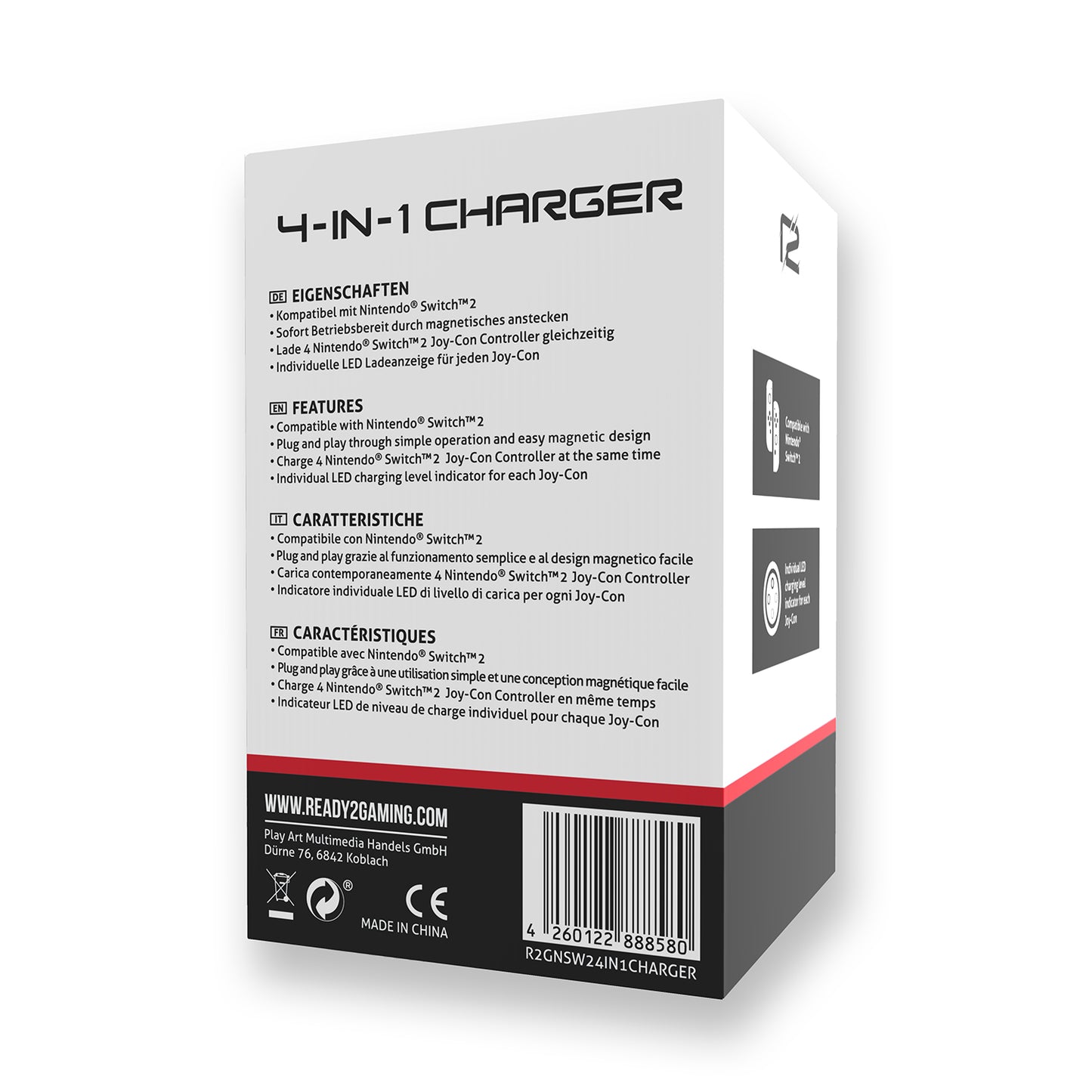 R2G Nintendo Switch 2 4in1 Charger