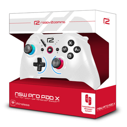 R2G Nintendo Switch Pro Pad X White